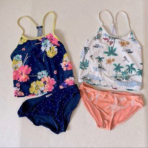 Old navy kid girls Tankini swimsuit lot - size Large